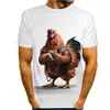 Heren T-shirt T-shirt Grappig T-shirts Grafische dieren Squirrel Ronde Zek See blauw groen blauw geel rode 3D-print Dagelijkse vakantie Korthulling Kleding Kleding Kleding