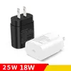 Super snel snel opladen PD USB-C Wall Charger EU US AC Home Travel Power Adapters voor Samsung Galaxy S8 S10 S20 S22 S23 Opmerking 10 HTC LG Android-telefoon