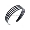 Hoofdbanden Hollow Hair Bands Plastic Zwart Kleur Hoofdband Bezel brede grootte Tulband Vrouwen Haarbanden Girls Accessoires Hoofdkleding Hoop Drop Dhawr