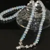Strand Bohemia Style Ljusgrön elektroplatta Kristall Fashion Multilayer Chain Armelets 6mm Rund Long Elastice Special Jewelry B2251