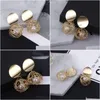 Dangle Chandelier Fashion Statement Simple Woven Ball Geometric Earrings For Women Pearl Modern Jewelry Drop Delivery Dhmds