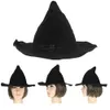 Vintage Halloween Witch Hat Woolen Long Point Hat for Women Halloween Party Hat Magical Hat Festival Party Cosplay Decoration