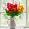 Dekorative Blumenkränze, Simulation Tulpe, Wandbehang, Hochzeitsdekoration, 31 cm, Kranz, Heimdekoration, ein Blumenstrauß mit sechs Blütenköpfen