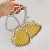 White Rhinestone Pink Butterfly Wedding Evening Clutches New Arrival Fashion Women Lady Party Prom Purses Dinner Handbag Bags