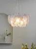 Applique Style français rétro sculpté à la main feuilles lustre en verre lumière chambre salon salle à manger lampes décoration de la maison cristal