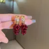 Vintage statement Wine Red Grape Design Drop -oorbellen voor vrouwen Persoonlijkheid Nieuwe Pendientes