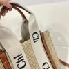 Moda 3 -size torba na zakupy torebka TOPOWOŚĆ TOPOWOŚĆ Płótna moda lniana duże torby plażowe luksusowy projektant podróży crossbody portfel na ramię
