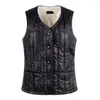 Kvinnors västar 2023 Autumn Women Vest Single Breasted Coats Ultralight Down Warm Parka Ladies Sleeveless Waistcoat Jacket T60