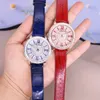 Women's Watches Sale Melissa Watch Crystal Fashion Hour Real Leather Bracelet Clock Girl's Birthday Gift Box 230524