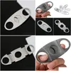 Other Home Garden Stainless Steel Small Cigar Tobacco Cutter Knife Double Blades Scissors Cut Devices Lx5302 Drop Delivery Dhfy5