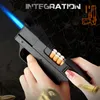 Cigarette Box Jet Turb Lighter Gas Lighter Welding Gun Capacit 10PCS Windproof Cigar Lighter Unusual Lighters Gadgets for Men