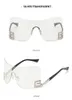 Nouveau style moderne lentille siamoise superclear lunettes de soleil pour femmes lunettes rectangulaires personnalité hommes plage voyage décoloration lunettes de soleil mélanger les couleurs