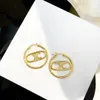 C-Shaped Earrings Stud Female Niche Design Celinity High-Quality Texture Needle Retro Temperament Jewelry Gift AC2e