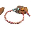 Charmarmband om armband naturlig pärla rhodochrosite tibetanska buddhistiska kvinnor handgjorda lyckliga smycken pärlor 6mm