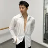 Stage Wear Latin Dance Tops For Men Loose Linen Shirt National Standard Professional Clothes Adult Costumes DQS12797