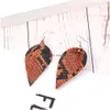 Dangle Chandelier New Snake Skin Pu Leather Earrings Light Weight Leaf Petal For Ladies Girls Boho Double Side Hook Earring Drop D Dhpte