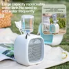 Nouveau climatiseur portable USB Mini refroidisseur d'air ventilateur ventilateur de refroidissement par eau avec 3 vitesses 2 modes vaporisateur humidificateur purificateur pour voiture maison