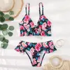 More 400 Styles Women's Swimwear Sexy Two Pieces Triangle Swimsuit Lady Padded Bra One Piece Fashion Flower Bikini Brand Wholesale