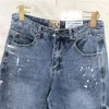 Designer heren jeans shorts shorts zomer dunne casual gescheurde stretch denim korte broek hiphop mode hoge kwaliteit zware stof man jean