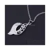 Collares pendientes Hojas de boda Collar de placa de plata esterlina para mujer Moda 925 con cadenas Gn575 Entrega de gota Colgantes de joyería Dhoj5