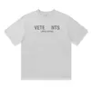 Vetements T Shirt Men Woman Kort ärm Big Tag Hip Hop Loose Casual Brodery Vetements Tees Black White T-shirts Top Tees SU021