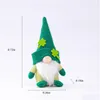 Party Favor de St Patricks Dia Tomte Gnome Sem Facas Doll Festival Irlanda Irlanda Lucky Clover Bunny Dwarf Decoração de Páscoa Presentes CPA4456 Drop DHA2U