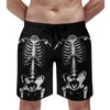 Shorts pour hommes Halloween squelette planche vacances mexicaines motif hommes confortable plage pantalons courts personnalisé grande taille maillot de bain pour hommes