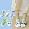 Chaussettes 5 paires/lot coton garçons filles adolescents étudiants mignon dessin animé mode doux net nouvelles chaussettes pour enfants pour l'été de 1-12 nice G220524 bon