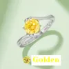 Fede nuziale anelli di trifoglio anello di lusso anello d'amore anelli di design regalo di San Valentino moda anelli di moissanite rossi per le donne anello di fidanzamento M05A con confezione regalo