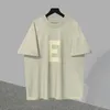 Camisetas para hombres Moda ESS Diseñador Niebla oso de Dios doble hilo ess letra e manga corta para hombres camiseta suelta americana ins moda verano