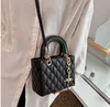 2024 Designer Leather Evening Bag - Womens Lattice Winter Shoulder Messenger Handbag