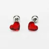 Charme 2 PCS Petit Coeur Oreille Goujons Boucles D'oreilles Cartilage Boucles D'oreilles Cristal En Acier Chirurgical 5mm 8 Couleurs Corps Piercing Bijoux Livraison Gratuite G230307