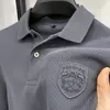 Herren-Polohemden, hochwertiges besticktes Poloshirt für Herren, Frühling/Sommer, High-End-Business-Casual-Sport-Kurzarm-T-Shirt mit Polo-Ausschnitt, 230524