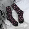 Men's Socks Happy Funny Male Men Casual Flamingo Bird Animal Pink Sock Polyester Graphic Women Spring Summer Autumn Winter