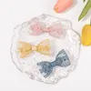 New 2.75" Covered Safe Barrettes for Children Baby Girls Lace Embroidery Hair Clips Hair Bow Hairpins Headwear Kids
