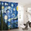 Douchegordijnen STARRY Sky Prints Bad Waterdicht scherm voor badkamer Decoratie Polyester Fabric Wasbaar Gordijn