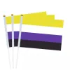 Petit progrès fierté arc-en-ciel Gay bâton drapeau Mini poche inlcusive progressive fierté LGBT drapeaux décorations de fête 0525