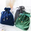 Storage Bags Velvet Drawstring Pouch Cosmetic Hair Dryer Bag Wedding Souvenir Dutch Fleece Bow Tie Travel