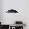 Pendant Lamps Nordic Modern White Black Minimalist LED Lights Round Disk Hanging Light Kitchen Dining Room Home Decor Ceiling