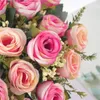 Декоративные цветы венки искусственные розы розывая цветочная букет букет Стол спальня