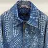 Våren och hösten den nyaste varumärkesdesignen jacka stilig tryck design europeisk storlek jean jacka toppkvalitet mens casual jacka