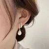 Boucles d'oreilles pendantes 2023 incrusté Zircon coquille perle gland doré pour les femmes personnalité mode bijoux de mariage cadeaux d'anniversaire