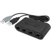 4 portas GC Gamecube para Wii U PC USB Switch Game Controller Adaptador Conversor Super Smash Brothers