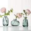 Vases Mini Simple Stained Glass Vase Home Decoration Ornament Aromatherapy Bottle Hydroponic Flower Arrangement Glass Vase 230525