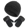 Berets Baby Winter Hat Gloves Set Kids Caps For Girls And Boys With Warm Fleece Lining