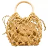 Girls hollow weaving handbags 2022 fashion children drawstring nets bag summer kids beach holiday handbag