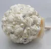 Decorative Flowers Est Cream Wedding Bridal Bouquet Bouquets With Diamond Rhinestone Crystal For Decoration