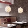 Lampes suspendues Style minimaliste nordique blanc pomme de pin Led lustre chaud chambre d'enfant chambre cuisine Bar décor suspendu