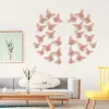 12 -stcs/lot 3d holle vlinderwandsticker Decoratie vlinders stickers Diy Home Verwijderbare muurschildering Decoratie feest bruiloft Kinderkamer raam Decors JY0995 0525