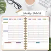 Notepads Undated Daily Fitness Planner Setting Weekly Monthly Goals Habits Schedule Notebook 230525